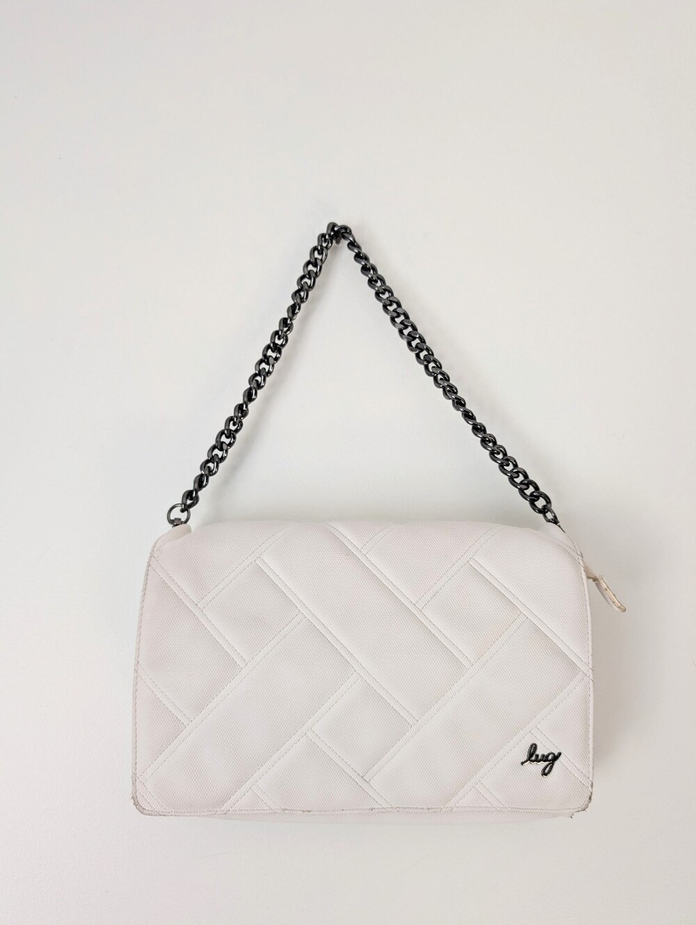Lug Huddle Purse In White